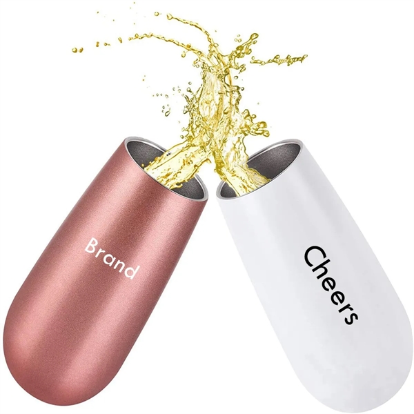 6oz Stainless Champagne  Tumblers - 6oz Stainless Champagne  Tumblers - Image 0 of 6