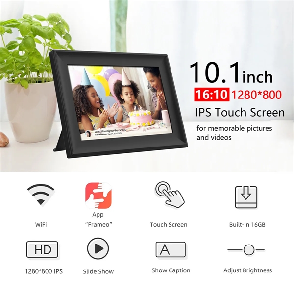 Smart Wifi Digital Photo Frame FHD Touch Screen 16G Cloud - Smart Wifi Digital Photo Frame FHD Touch Screen 16G Cloud - Image 4 of 7