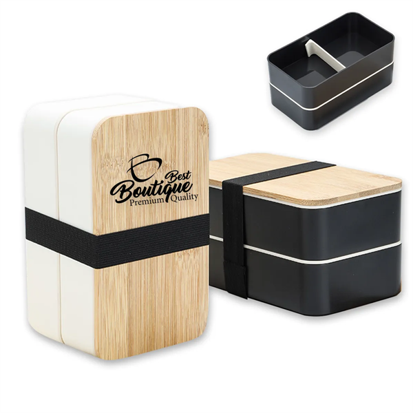 Bento Box Lunch Container Microwavable Food Storage Wood - Bento Box Lunch Container Microwavable Food Storage Wood - Image 0 of 8