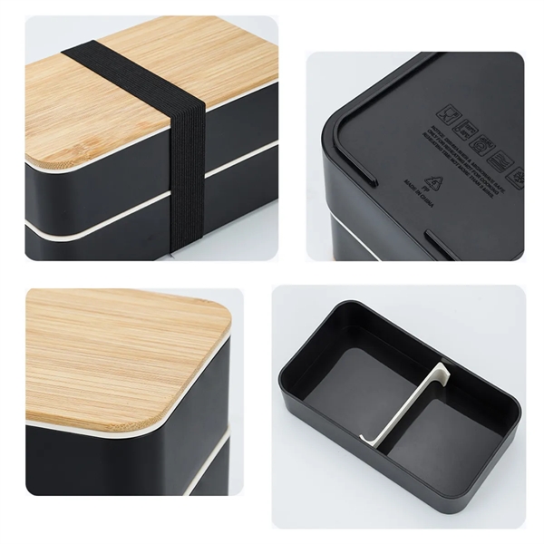 Bento Box Lunch Container Microwavable Food Storage Wood - Bento Box Lunch Container Microwavable Food Storage Wood - Image 2 of 8