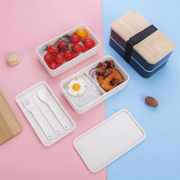 Bento Box Lunch Container Microwavable Food Storage Wood - Bento Box Lunch Container Microwavable Food Storage Wood - Image 3 of 8