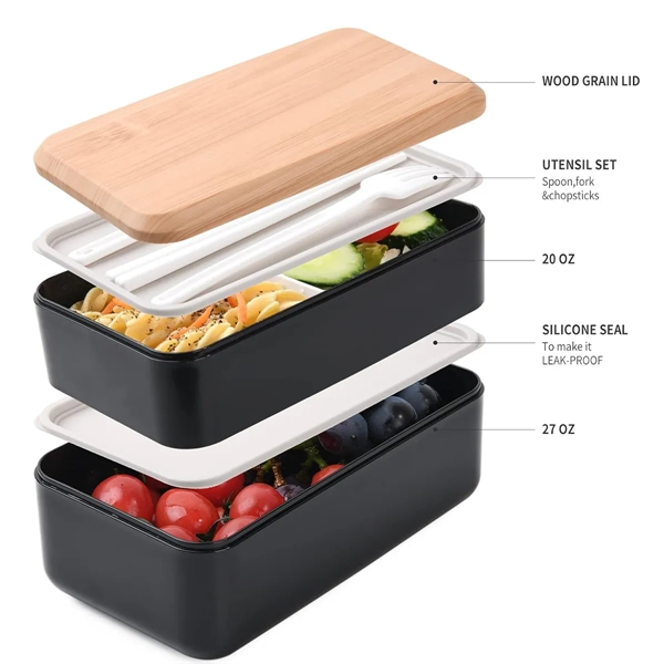 Bento Box Lunch Container Microwavable Food Storage Wood - Bento Box Lunch Container Microwavable Food Storage Wood - Image 4 of 8