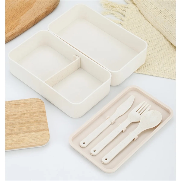 Bento Box Lunch Container Microwavable Food Storage Wood - Bento Box Lunch Container Microwavable Food Storage Wood - Image 5 of 8