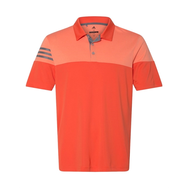 Adidas Heathered 3-Stripes Colorblocked Polo - Adidas Heathered 3-Stripes Colorblocked Polo - Image 5 of 31