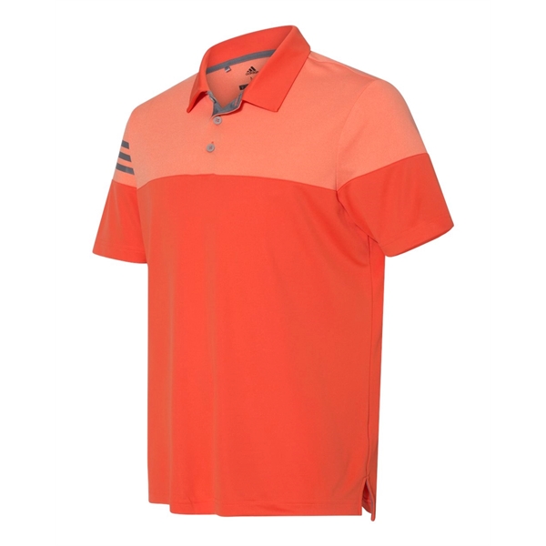 Adidas Heathered 3-Stripes Colorblocked Polo - Adidas Heathered 3-Stripes Colorblocked Polo - Image 6 of 31