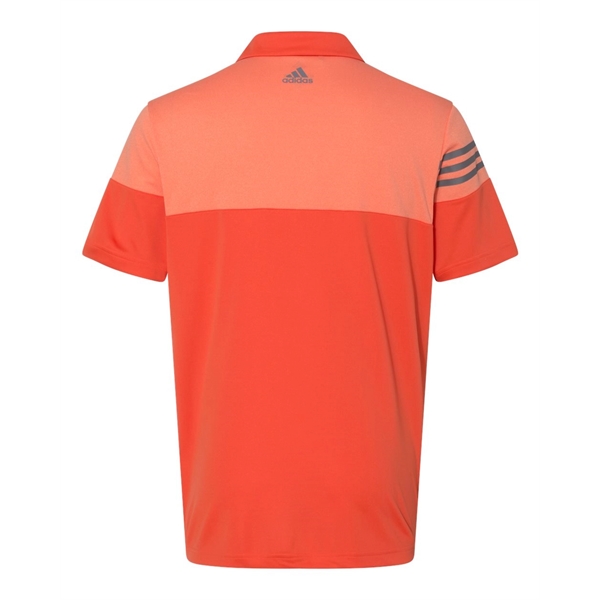 Adidas Heathered 3-Stripes Colorblocked Polo - Adidas Heathered 3-Stripes Colorblocked Polo - Image 8 of 31