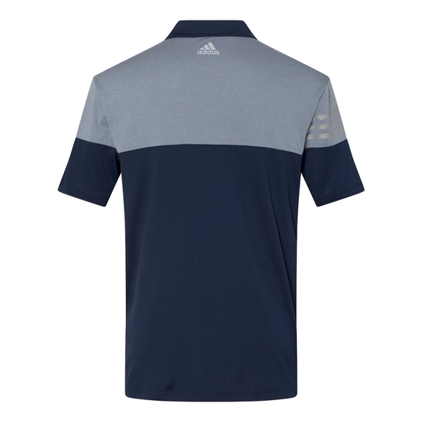 Adidas Heathered 3-Stripes Colorblocked Polo - Adidas Heathered 3-Stripes Colorblocked Polo - Image 11 of 31