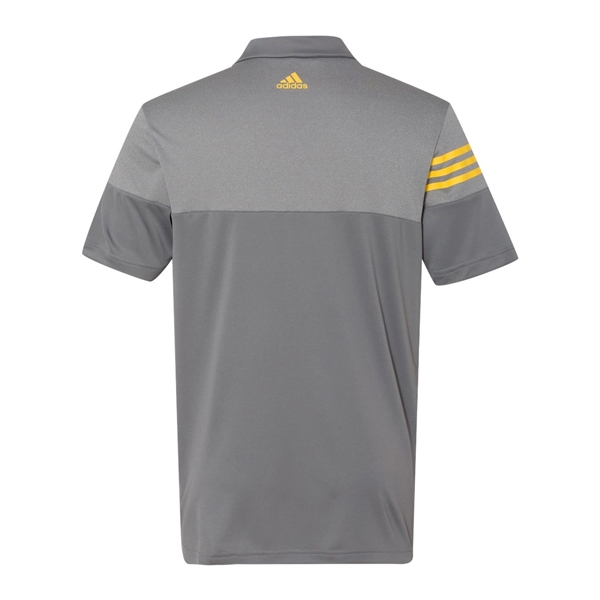 Adidas Heathered 3-Stripes Colorblocked Polo - Adidas Heathered 3-Stripes Colorblocked Polo - Image 15 of 31