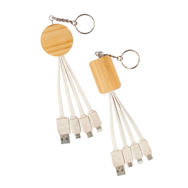 Bamboo Wheat Straw Dual Charging Cable - Bamboo Wheat Straw Dual Charging Cable - Image 5 of 6