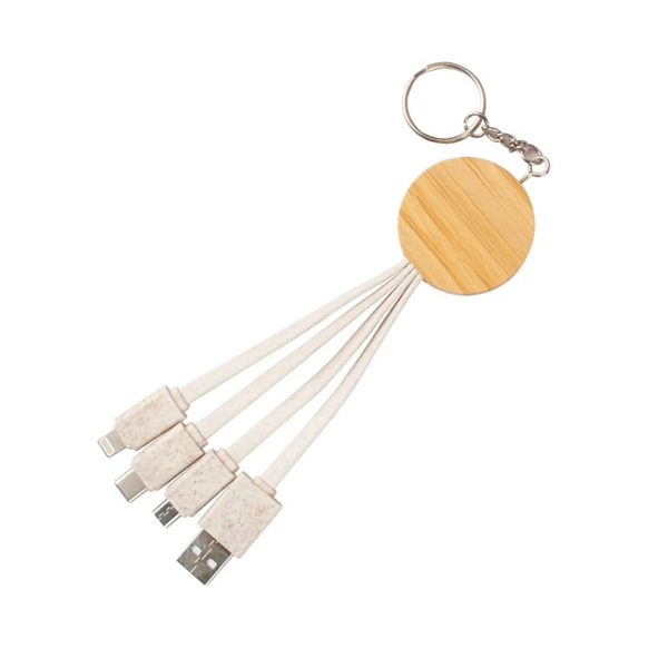 Bamboo Wheat Straw Dual Charging Cable - Bamboo Wheat Straw Dual Charging Cable - Image 2 of 6