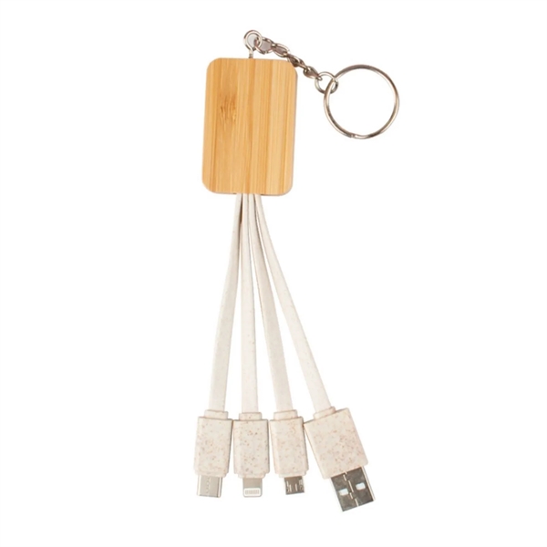 Bamboo Wheat Straw Dual Charging Cable - Bamboo Wheat Straw Dual Charging Cable - Image 4 of 6