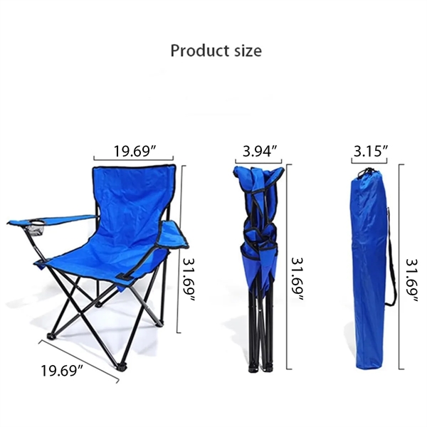 Folding Camping Chair Portable Outdoor Seat Lightweight - Folding Camping Chair Portable Outdoor Seat Lightweight - Image 1 of 8