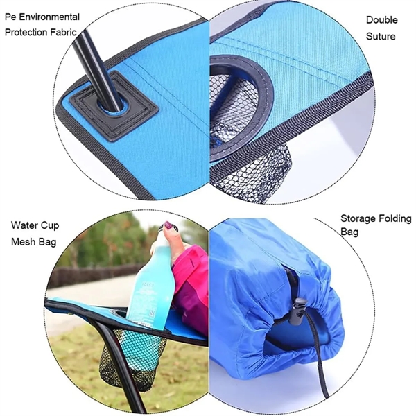 Folding Camping Chair Portable Outdoor Seat Lightweight - Folding Camping Chair Portable Outdoor Seat Lightweight - Image 3 of 8