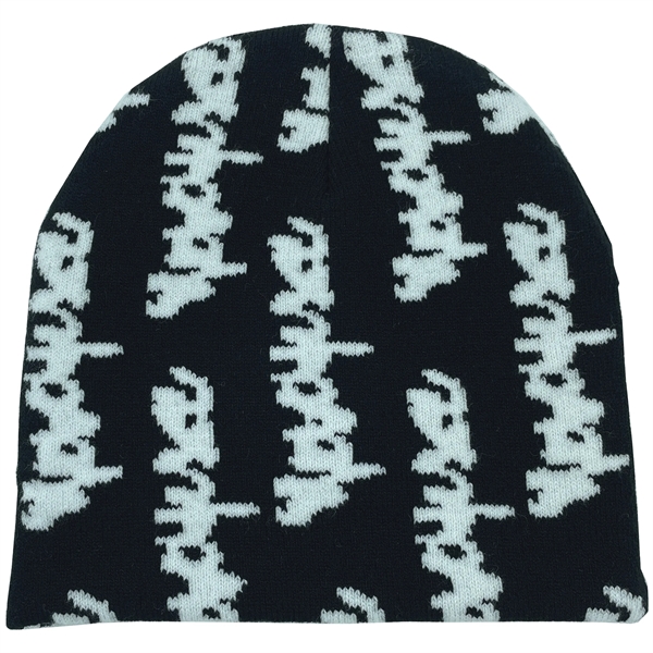Letter Graphics Knitted Beanie - Letter Graphics Knitted Beanie - Image 1 of 7