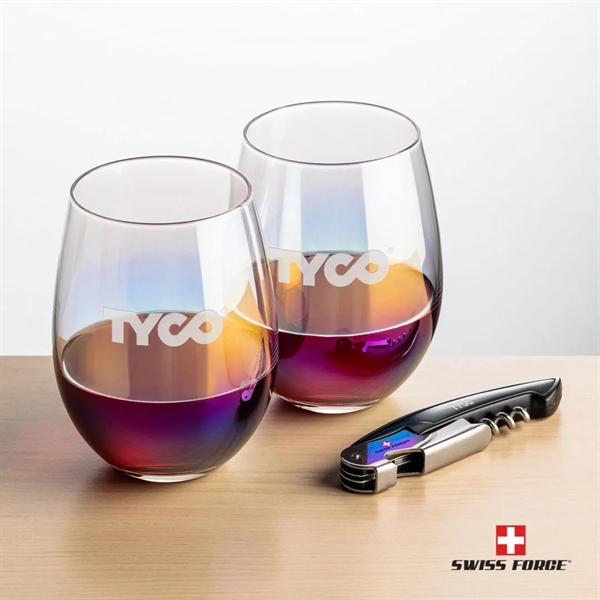 Swiss Force® Opener & Miami Stemless Wine