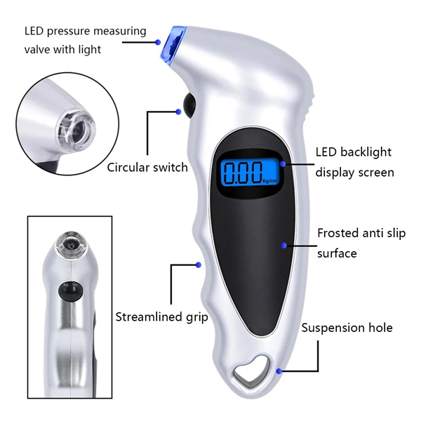 High Precision Automotive Digital Tire Pressure Gauge - High Precision Automotive Digital Tire Pressure Gauge - Image 2 of 4