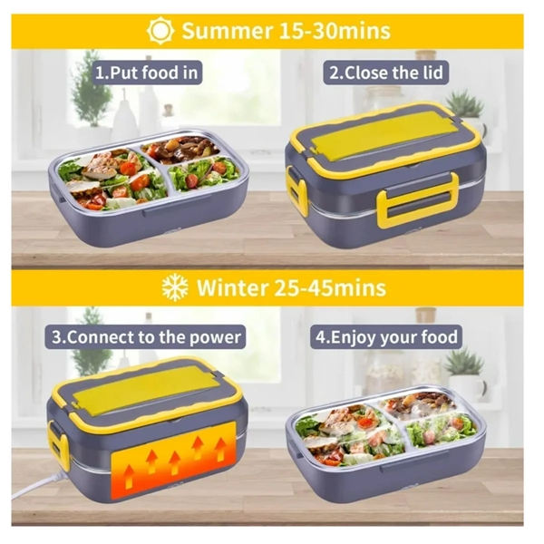 Electric Lunch Box Food Heater For Car & Home - Electric Lunch Box Food Heater For Car & Home - Image 5 of 8