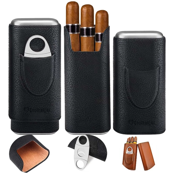 Portable Fashion Leather Cigar Case Travel Humidor for Cigar - Portable Fashion Leather Cigar Case Travel Humidor for Cigar - Image 0 of 4