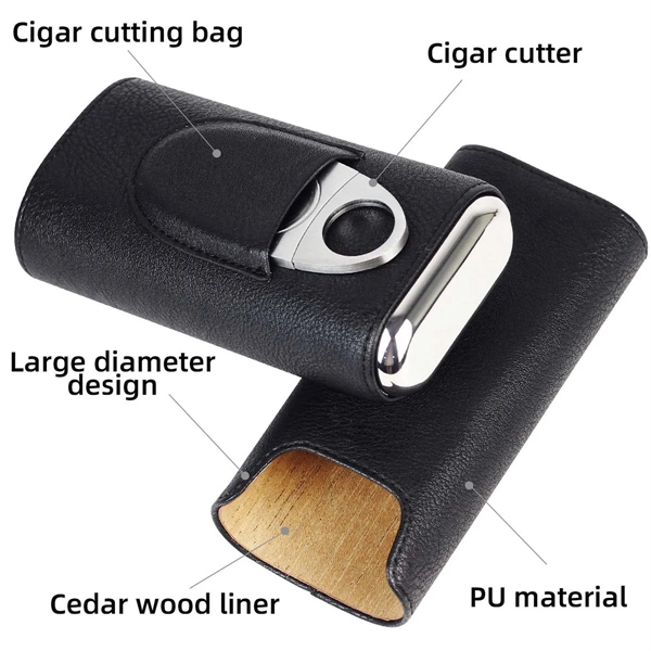 Portable Fashion Leather Cigar Case Travel Humidor for Cigar - Portable Fashion Leather Cigar Case Travel Humidor for Cigar - Image 2 of 4