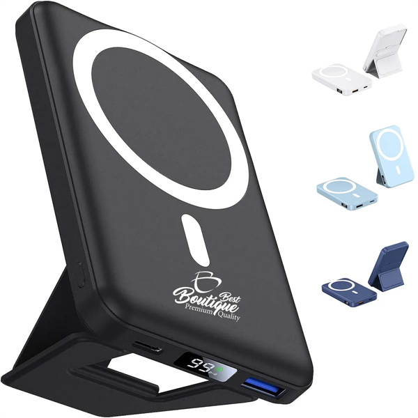 10000mAh Fast Magnetic Foldable Portable Wireless Charger - 10000mAh Fast Magnetic Foldable Portable Wireless Charger - Image 0 of 4