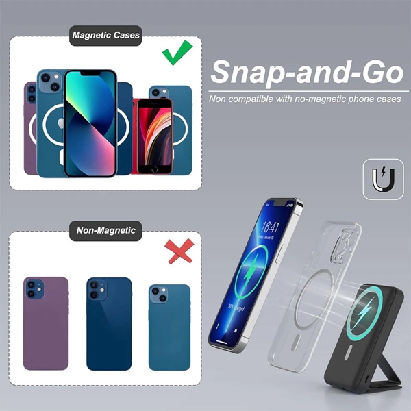 10000mAh Fast Magnetic Foldable Portable Wireless Charger - 10000mAh Fast Magnetic Foldable Portable Wireless Charger - Image 4 of 4