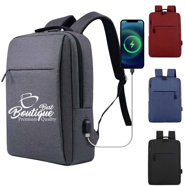 Function Water Resistant USB Charging Port Laptop Backpack - Function Water Resistant USB Charging Port Laptop Backpack - Image 0 of 4