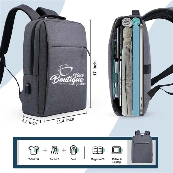 Function Water Resistant USB Charging Port Laptop Backpack - Function Water Resistant USB Charging Port Laptop Backpack - Image 1 of 4