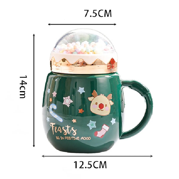 Christmas Mug With Santa Snow Globe Lid - Christmas Mug With Santa Snow Globe Lid - Image 1 of 3