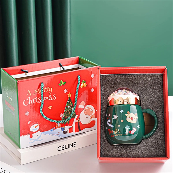 Christmas Mug With Santa Snow Globe Lid - Christmas Mug With Santa Snow Globe Lid - Image 2 of 3