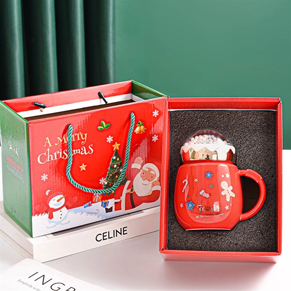Christmas Mug With Santa Snow Globe Lid - Christmas Mug With Santa Snow Globe Lid - Image 3 of 3