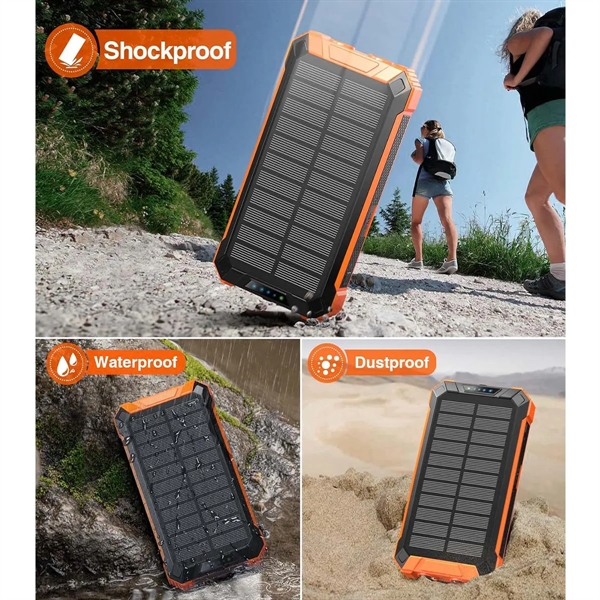 Solar Portable Wireless 20000mAh Fast Charging Power Bank - Solar Portable Wireless 20000mAh Fast Charging Power Bank - Image 3 of 6