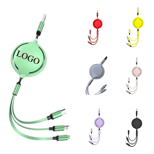 3-In-1 Multi Retractable Charging Cable - 3-In-1 Multi Retractable Charging Cable - Image 0 of 9