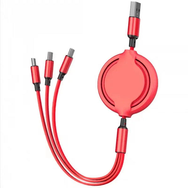 3-In-1 Multi Retractable Charging Cable - 3-In-1 Multi Retractable Charging Cable - Image 3 of 9