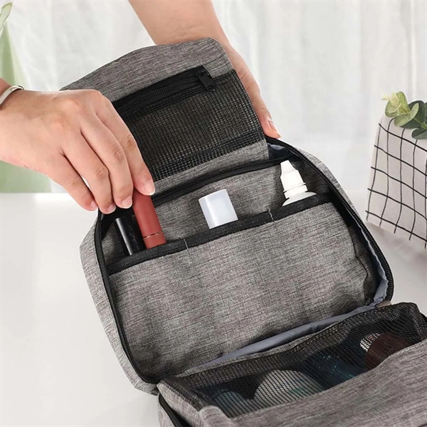 Unisex Portable Durable Foldable Hanging Travel Toiletry Bag - Unisex Portable Durable Foldable Hanging Travel Toiletry Bag - Image 3 of 4