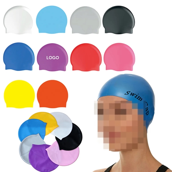 Unisex Silicone Swim Cap - Unisex Silicone Swim Cap - Image 2 of 2