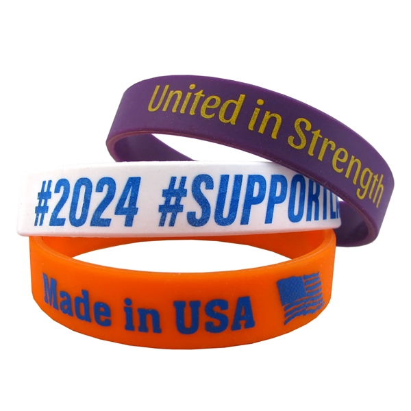 Silicone Wristband Screen Printed - Adult - Silicone Wristband Screen Printed - Adult - Image 1 of 1