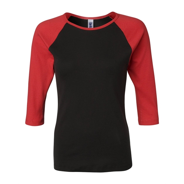 BELLA + CANVAS Women's 1X1 Baby Rib Raglan Three-Quarter ... - BELLA + CANVAS Women's 1X1 Baby Rib Raglan Three-Quarter ... - Image 4 of 27
