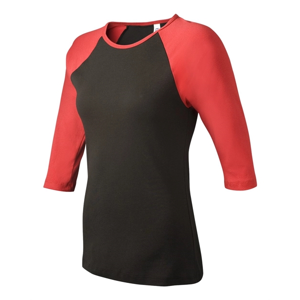 BELLA + CANVAS Women's 1X1 Baby Rib Raglan Three-Quarter ... - BELLA + CANVAS Women's 1X1 Baby Rib Raglan Three-Quarter ... - Image 5 of 27