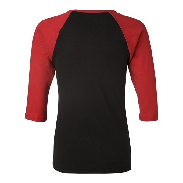 BELLA + CANVAS Women's 1X1 Baby Rib Raglan Three-Quarter ... - BELLA + CANVAS Women's 1X1 Baby Rib Raglan Three-Quarter ... - Image 6 of 27