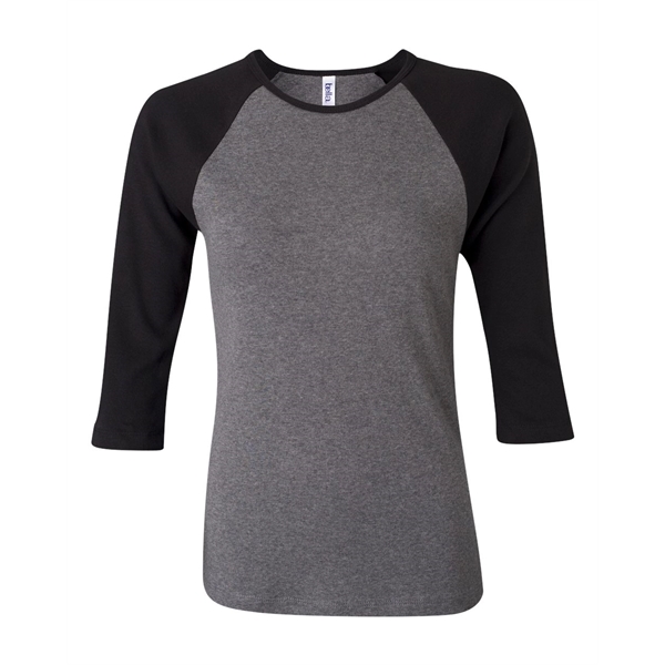 BELLA + CANVAS Women's 1X1 Baby Rib Raglan Three-Quarter ... - BELLA + CANVAS Women's 1X1 Baby Rib Raglan Three-Quarter ... - Image 7 of 27