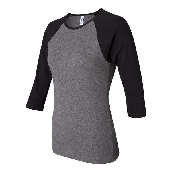 BELLA + CANVAS Women's 1X1 Baby Rib Raglan Three-Quarter ... - BELLA + CANVAS Women's 1X1 Baby Rib Raglan Three-Quarter ... - Image 8 of 27