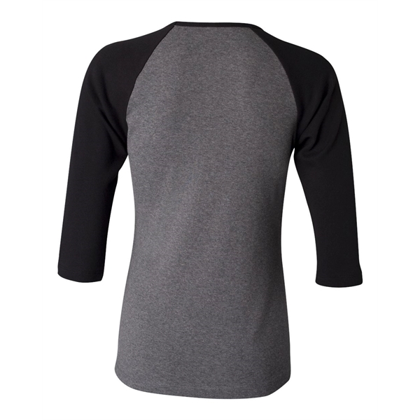 BELLA + CANVAS Women's 1X1 Baby Rib Raglan Three-Quarter ... - BELLA + CANVAS Women's 1X1 Baby Rib Raglan Three-Quarter ... - Image 9 of 27