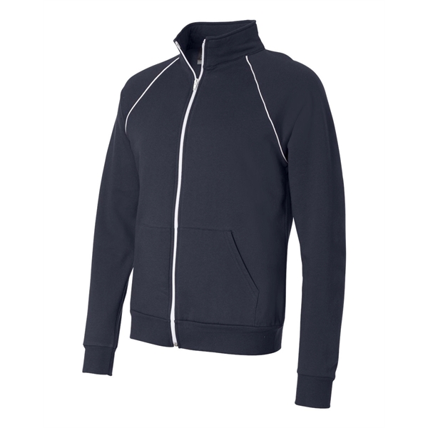 Piped fleece cheap jacket