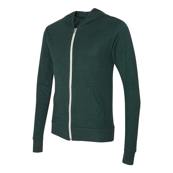 BELLA + CANVAS Triblend Lightweight Full-Zip Hooded Long ... - BELLA + CANVAS Triblend Lightweight Full-Zip Hooded Long ... - Image 5 of 33