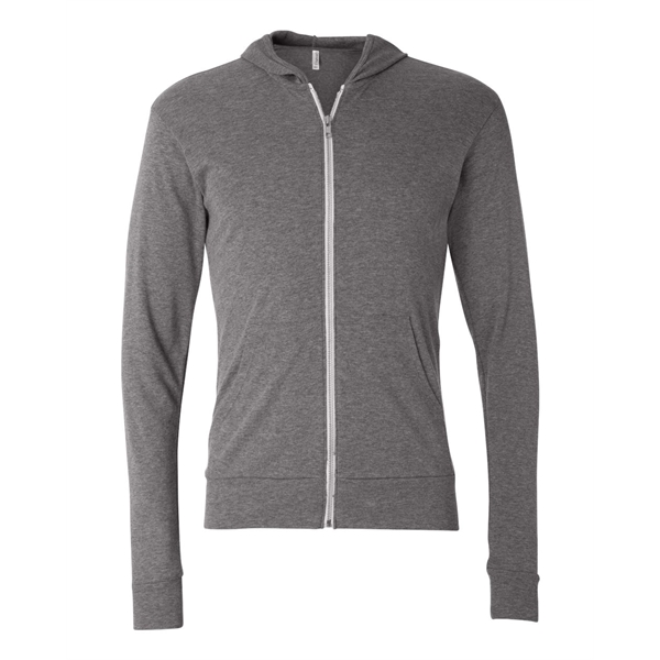 BELLA + CANVAS Triblend Lightweight Full-Zip Hooded Long ... - BELLA + CANVAS Triblend Lightweight Full-Zip Hooded Long ... - Image 7 of 33