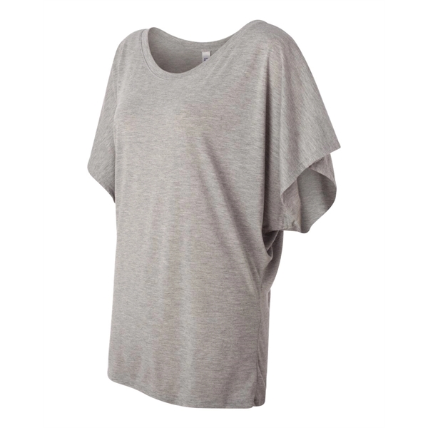 BELLA + CANVAS Women's Flowy Draped Dolman Tee - BELLA + CANVAS Women's Flowy Draped Dolman Tee - Image 2 of 75