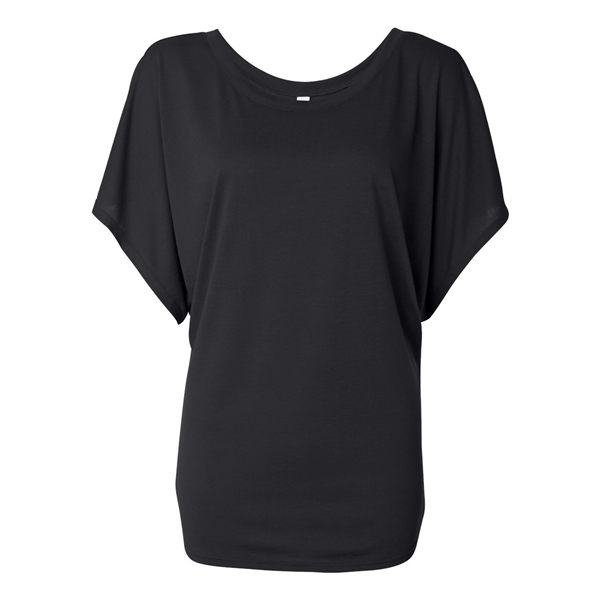 BELLA + CANVAS Women's Flowy Draped Dolman Tee - BELLA + CANVAS Women's Flowy Draped Dolman Tee - Image 4 of 75