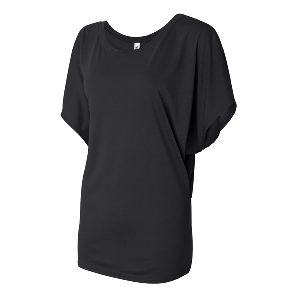 BELLA + CANVAS Women's Flowy Draped Dolman Tee - BELLA + CANVAS Women's Flowy Draped Dolman Tee - Image 5 of 75