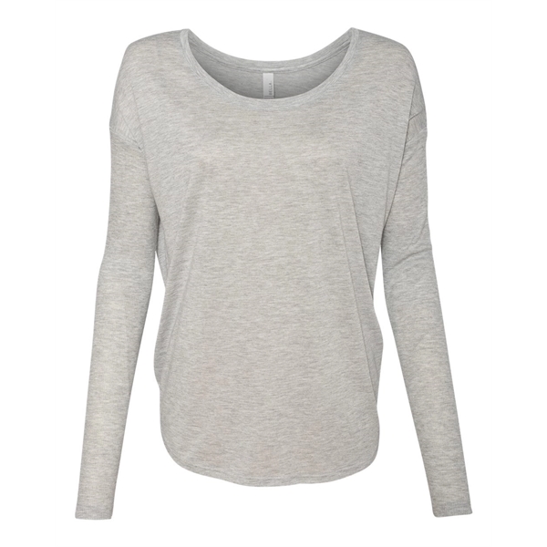 BELLA + CANVAS Women's Flowy 2x1 Ribbed Long Sleeve Tee - BELLA + CANVAS Women's Flowy 2x1 Ribbed Long Sleeve Tee - Image 1 of 21