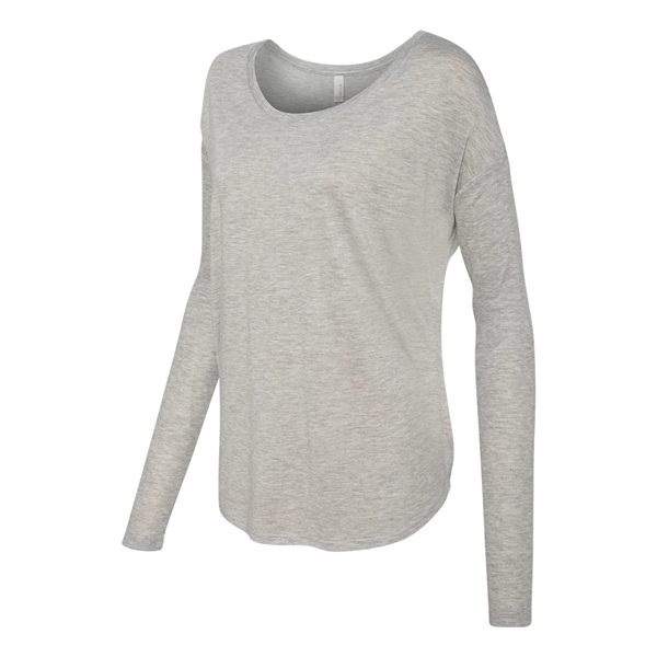 BELLA + CANVAS Women's Flowy 2x1 Ribbed Long Sleeve Tee - BELLA + CANVAS Women's Flowy 2x1 Ribbed Long Sleeve Tee - Image 2 of 21
